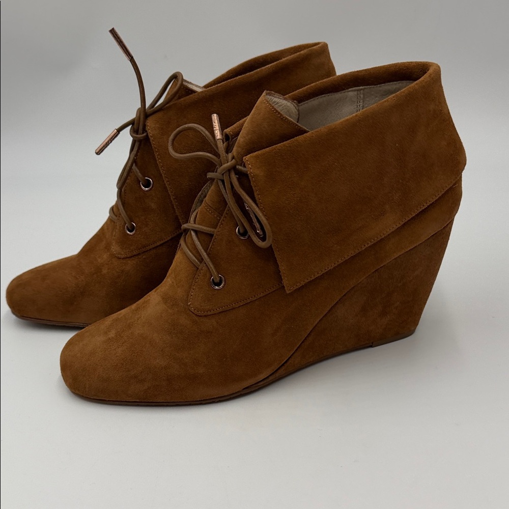 MICHAEL Michael Kors Brown Suede Wedge Ankle Booties